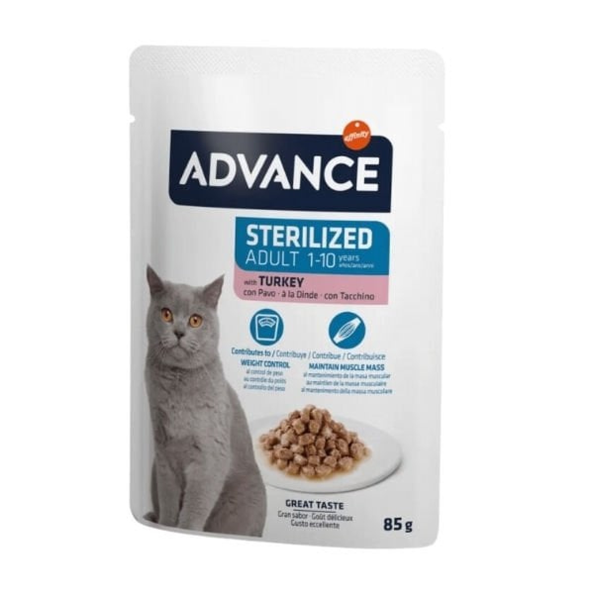 Advance Hindi Etli Pouch Kısırlaştırılmış Yetişkin Kedi Maması 85 Gr