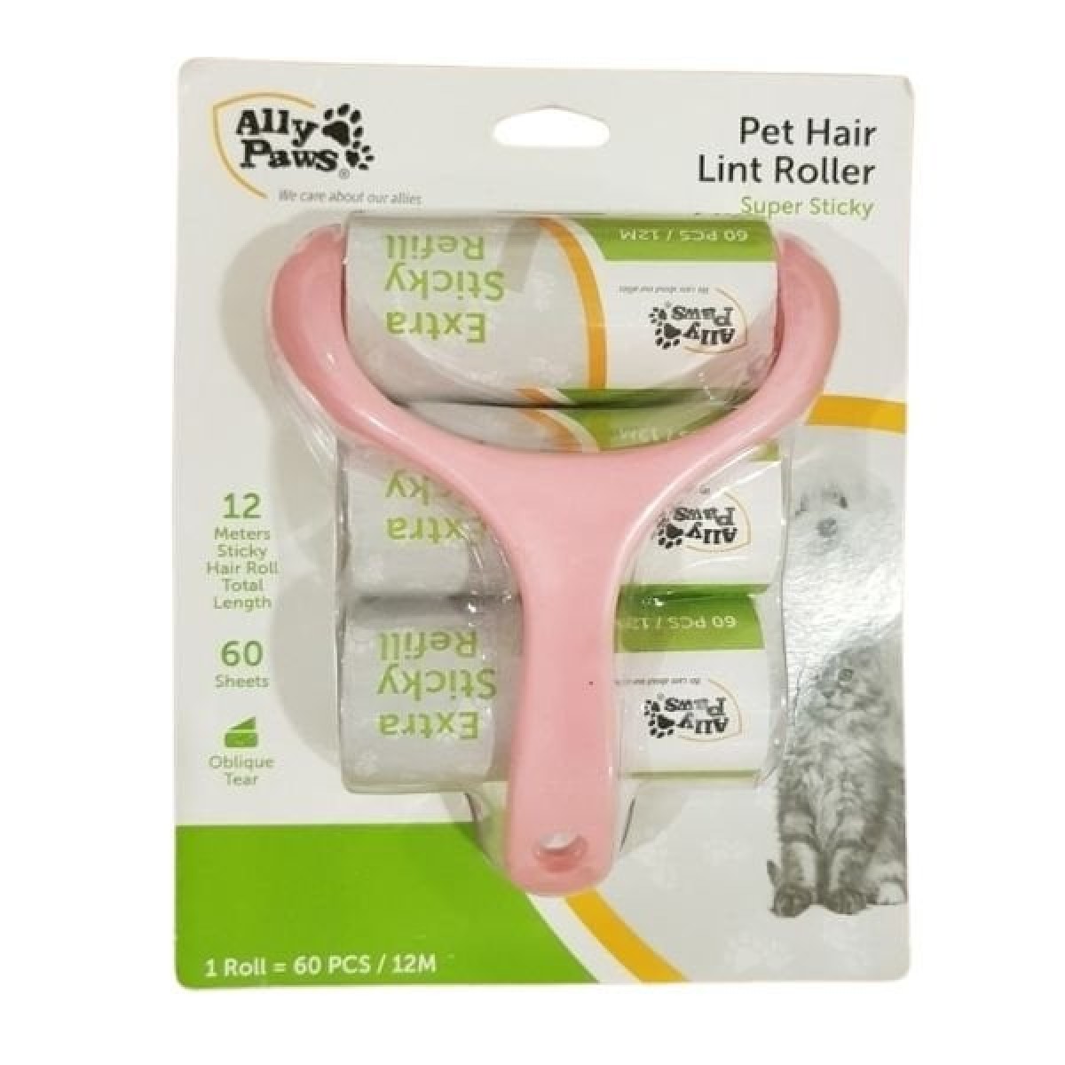 Ally Paws Kedi ve Köpek Tüy Toplama Rulosu 60 Yaprak