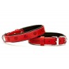 Doggie Comfort Deri Pati Desenli Köpek Boyun Tasması Medium Kırmızı 2x35-40 Cm