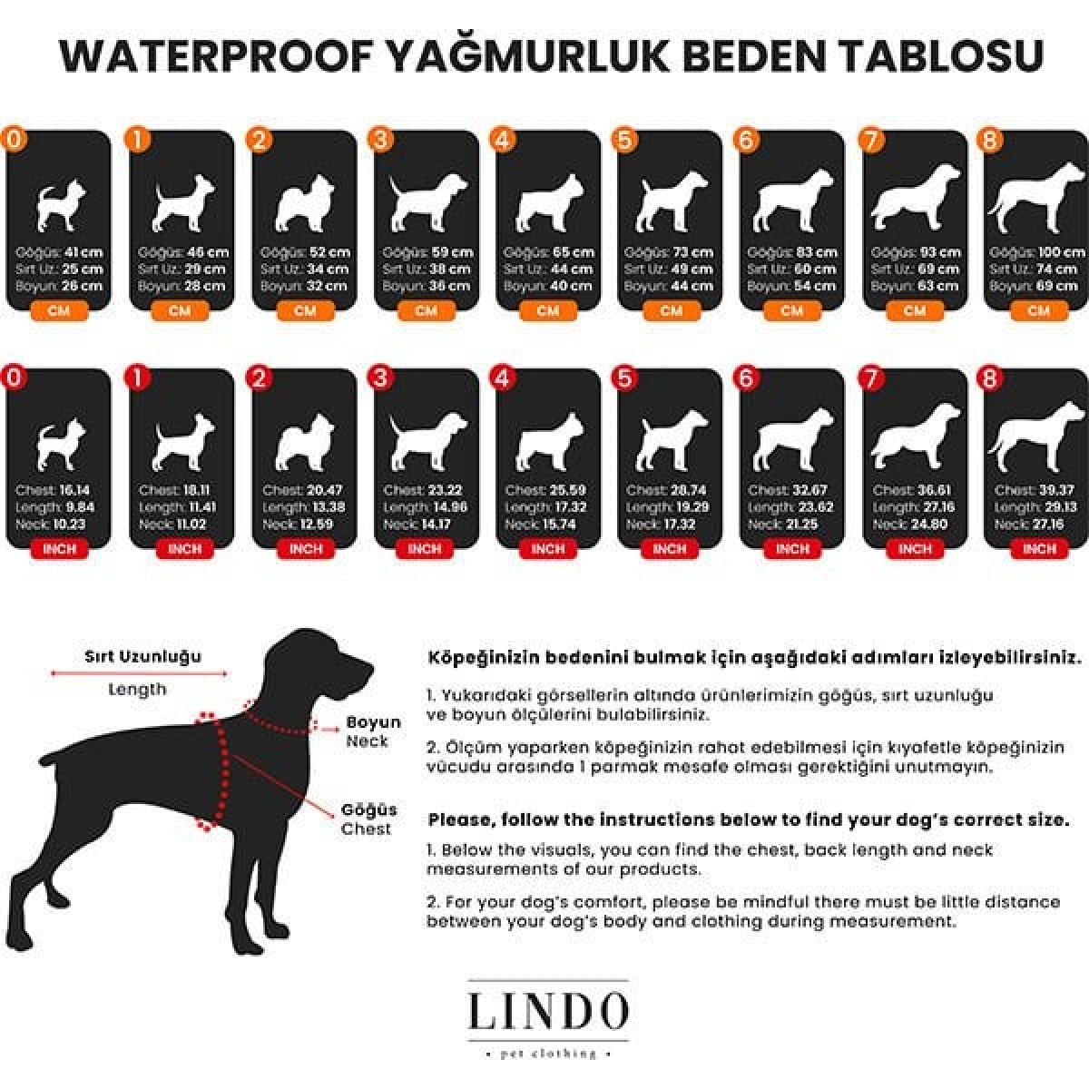Lindo Dogs Aqua İçi Fileli Su Geçirmez Köpek Yağmurluğu Mavi Beden 1