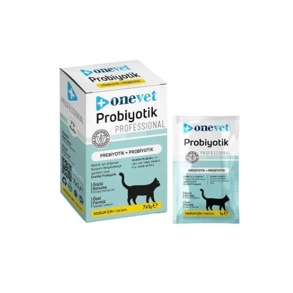 OneVet Sindirim ve Bağışıklık Güçlendirici Kediler için Probiyotik Saşe 1 Gr 7 Adet