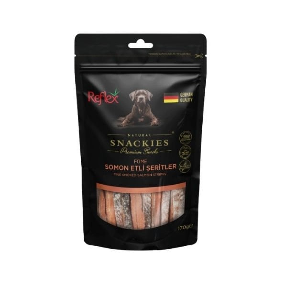 Reflex Snackies Natural Füme Somon Etli Şerit Köpek Ödül Maması 170 Gr