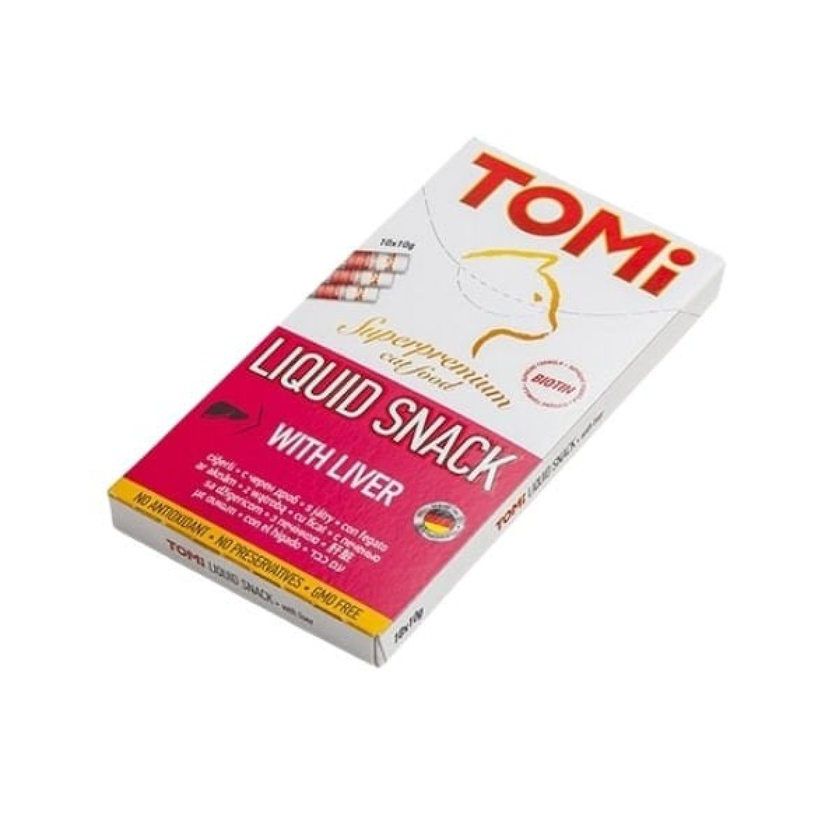 Tomi Kümes Hayvalı ve Biotinli Sıvı Kedi Ödül Maması 10 Gr 10 Adet